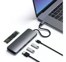 Adaptador Satechi Multiportas Hybrid Slot Ssd M2 P/ Macbook