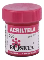 Acriltela Mate Rojo Cadmio De 30 Centimetros Cubicos Roseta