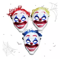 12 Mascara Plástico Payaso Diabolico Disfraz Halloween Miedo