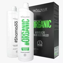 Escovas Semi Definitiva Troia Hair Organica 2 X 1000ml Produto Original Cabelo Liso Sem Formol