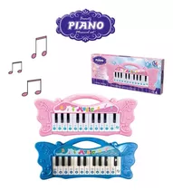 Piano Infantil Musical Con Notas Musicales Juguete Organo Color Azul
