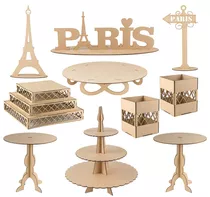 Kit Provençal Festa Mesa Infantil Mdf Paris