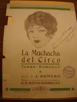 Partitura La Muchacha  Del Circo Tango Romance Romero Rodrig