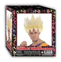 Peluca Cosplay Super Saiyajin Goku Dragon Ball Z Color Rubio