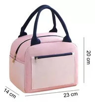 Bolsa Térmica Lancheira Marmita Piquinique Sacola Infantil Cor Rosa