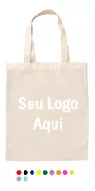 10 Sacola Algodão Cru Ecobag Tamanho 20x25 Personalizada