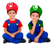 Kit 2 Fantasias Mario Bros E Luigi Completa Infantil E Juven