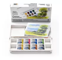 Set 8 Acuarelas Pastilla Winsor & Newton Cotman Paisaje