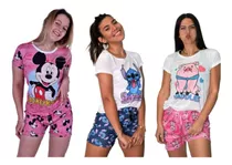 Pijama Mujer Verano Short Manga Corta Kitty Varios Modelos