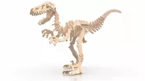 Velociraptor Dinossauro Mdf Quebra Cabeça 3d Puzzle