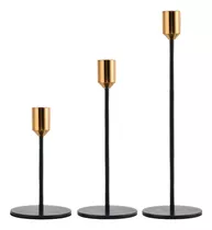 Set 3 Candelabro Portavelas Metal Mesa Boda Fiestas Casa