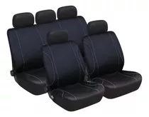 Forra Asiento Universal Carro Camioneta 9 Piezas Negro 