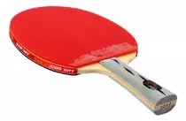 Raquete De Ping Pong Dhs 3002 Preta/vermelha Fl (côncavo)