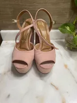 Sandalias Rosadas Rosa Vizzano N37 Suecos Zuecos Plataforma