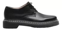 Zapato Mujer Acordonado Oxfords Negro - Aster