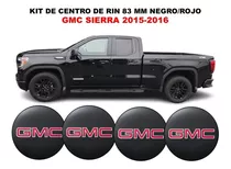 Kit De 4 Centros De Rin Gmc Sierra 15-16 Negro/rojo 83 Mm