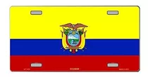 Smart Blonde Bandera De Ecuador Vanidad Metal Novedad Licens