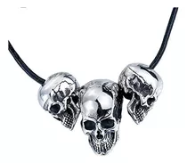 Pamtier Collar Con Colgante De Calavera De Motociclista De 3