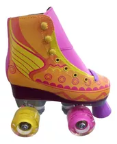 Patines Naranja, Con Luces Led (4 De Patines) 30,32,34,36