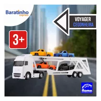Caminhão Cegonheira Voyager Rampa 4 Pick-up Roma Brinquedos