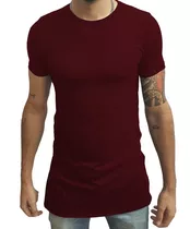 Camisa Oversized Longline Masculina Zhoe Slim Gola Canoa