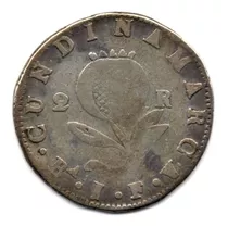 2 Reales 1821 Bogotá Variedad Con Doble A Plata