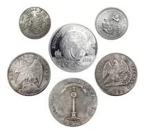 Set 6 Monedas Chile 1817 Encuentro Dos Mundos Antigua Reprod
