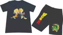 Conjuntos Pantaloneta+camiseta Dragon Ball Z Goku Niños Adul