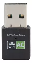 Adaptador Wifi Receptor Usb Ethernet 600mbps 2,4ghz5ghz Dual