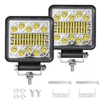 Par Faros Auxiliar Estrobo Y Fijo Luz Jeep Auto 4 Inch