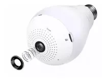 Lâmpada Espiã Câmera Visão Noturna Ip Led Wifi Hd Panorâmica