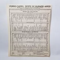 Antiguo Ferrocarril Oeste Horario 1911 Mag 57563