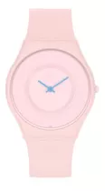 Reloj Swatch Ss09p100 Caricia Rosa Dama Chato Silicona Cla