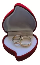 Anillos Argollas Compromiso Matrimonio Plata 925 Con Oro 18k