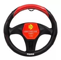 Cubre Volante Auto Funda Protector Universal Negro Rojo Momo