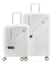 Set Valijas Amayra Chica Y Mediana Rigida 4 Ruedas 67.8003w