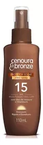 Óleo Bronzeador Spray Protetor Fps 15 110ml Cenoura E Bronze