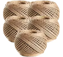 Kit 5 Fio Cordão Rami 2mm Rolo 100g Sisal 90 Mts Artesanatos