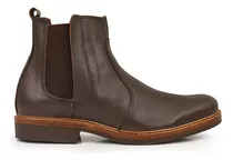 Bota Cuero Hombre Botineta Elastico Goma Invierno Hcbo00938