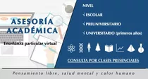 Clases Particulares. Profesores Matemática, Letras, Ciencias