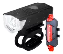 Pack 2 Luces Led Bicicleta Usb Trasera Y Delantera Foco