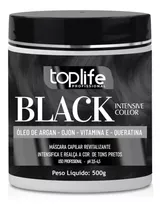 Máscara Capilar Preta Tonalizante Black 500gr Toplife