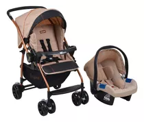 Carrinho De Bebê De Paseio Burigotto Rio K Travel System Mon Amour Com Chassi De Cor Cobre