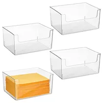 Large Modern Plastic Open Front Dip Storage Organizer B...