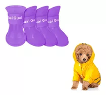 Botas Zapatitos Impermeables Para Perro Gato Paseo Lluvia