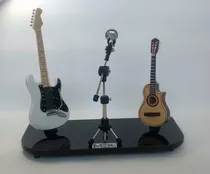 Mini Palco Guitarra Strato+microfone+ Violão