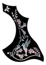 Escudo Floral Autocolante Para Violão Folk Alta Qualidade