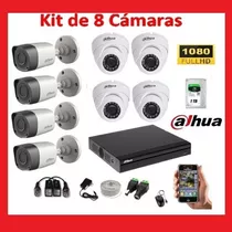 Kit De Vigilancia Dahua 8 Cámaras Hd 1080p Analógico