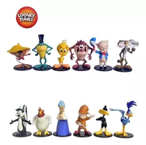 Set 12 Figuras De Colección Personajes Looney Tunes Infancia