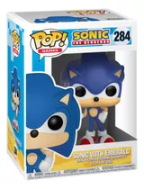 Figura De Accion Sonic Con Esmeralda 284 Sonic The Hedgehog Por Sega Funko Pop Games 